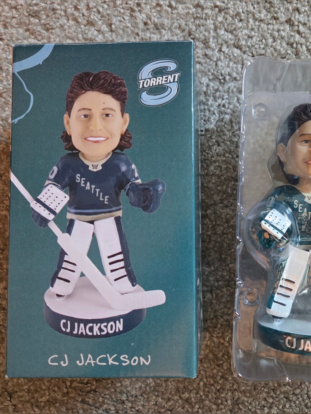Seattle Torrent CJ Jackson Bobblehead 2026 Inaugural Season PWHL Hockey Goalie